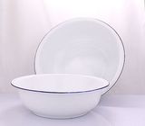 White Simple Useful Enamel Basin with Different Size