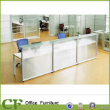 Fashion Office Furniture Reception Table Clear Glass Modern Reception Desk