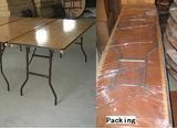 4 Foot Rectangular Wood Folding Banquet Table
