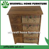 Wood Living Room Cabinet with 4 Rattan Drawer (W-CB-429)