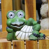 Handmade Garden Decoration Tortoise Statue with Solar Light for Outdoor Use