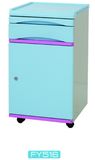 Colorful Plastic Bedside Cabinet with Wheels