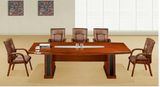 Antique Small Walnut Solid Wood Veneer Conference Table