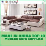 Living Room L Shape Genuine Leather Sofa Bed