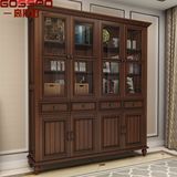 Antique Carved Bookcase Bookshelf Design for Home (GSP18-001)