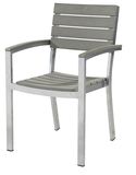 Outdoor Plastic Wooden Chair with Aluminum Frame (LN-1082)