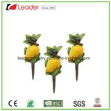 Mini Polyresin Mango Fruit Figurine Stakes for Home and Garden Decoration