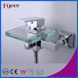 Fyeer Single Handle Bathroom Waterfall Glass Bath Faucet with Diverer