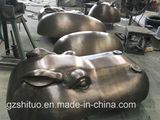 Gold Black Hippo Head Sculpture, Copper Blacksmithing, Outdoor Garden Decoration