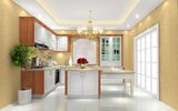 European Style Popular Flat PVC Finish PVC Kitchen Cabinet (zc-028)
