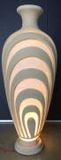 Sandstone Resin Vase Style LED Light Sculpture for Home or Garden Decoration