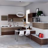 Plywood Kitchen Cabinet with Refrigerator Cabinet for American House furniture