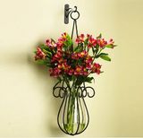 Wall Mounted Handing Decor Metal Flower Basket