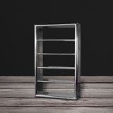 Aviator Furniture Black Aluminum Show Sheet Display Bookcase