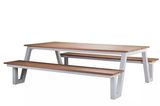 Plastic Wood Dining Set, Garden Dining Set, Plastic Wooden Furniture