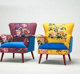 Embroidery Cloth Art Sofa Hotel Bedroom Small Single Sofa (M-X3160)