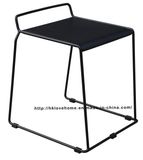 Modern Replica Steel Furniture Wooden Dining Black Bar Stools