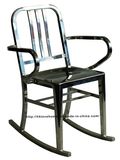 Emeco Metal Dining Restaurant Coffee Armchair Navy Rock Chair