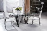 Modern Appearance Tempered Glass Top Dining Table 957#