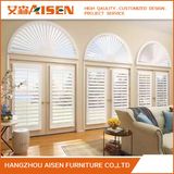 Popular Window Timber Wood Plantation Shutter Arch Shutter