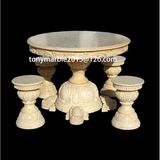 Beige Stone Sculpture Marble Tables (SY-T001)