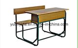 Wooden Double School Desk and Chair