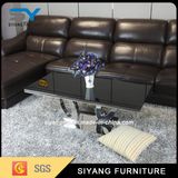 French Style Furniture Black Glass Console Table