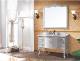 Traditional Rubber Solid Wood Bathroom Cabinet