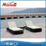 Outdoor Synthetic Wicker Garden Pool Furniture Double Sun Lounger