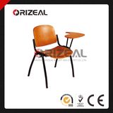 Wooden School Chair with Writing Pad Tablet Stackable Tablet Chair