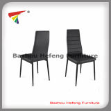 Modern Black PU Leather Metal Leg Cheap Dining Chair (DC003)