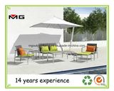 Hot Selling Sling Mesh Outdoor Sofa Sets with Teak Armrest