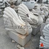 Granite Garden Decoration Swan Animal Sculpture / Swan Statue