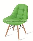 Modern High Quality PU Leather Eames Chair with Wood Base