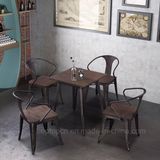 (SP-CS857) Industrial Rust Color Restaurant Metal Table and Chair Furniture