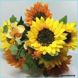 Cheap Silk Artificial Flowers Fake Sunflowers for Home Weeding Decoration