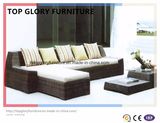 Outdoor Wicker Garden Rattan Sofa with Long Chaise (TG-058)