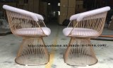 Metal Leisure Outdoor Restaurant Replica Furniture Wire Dining Chair