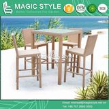 Outdoor Bar Set Wicker Bar Stool Rattan Bar Table Club Chair (Magic Style)