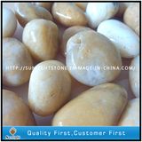 Natural Polished White Yellow Pebble Stone for Garden Decoration