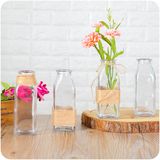 Countryside Clear Glass Vase for Home Decoration