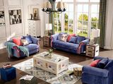 House Furniture Modern Design Navy Blue Fabric Couch Living Room Sofa