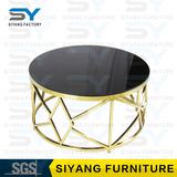 China Lizz Furniture Coffee Metal Tables Glass Coffee Table