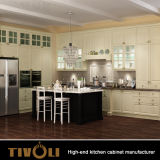 America Style Classic Shaker White Wood Kitchen Cabinets Cusotm Sizes Acceptable TV-0040