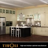 America Style Classic Shaker White Wood Kitchen Cabinets Cusotm Sizes Acceptable TV-0040