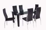 Kitchen Furniture Glass Table Dining Set (DT053)