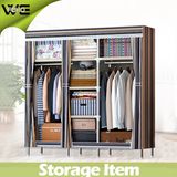 Cheap 170 X 46 X 175cm 3 Doors Fabric Furniture Cloth Wardrobe