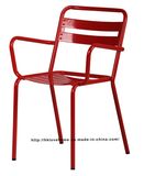 Industrial Metal Dining Restaurant Armchair Steel Chair
