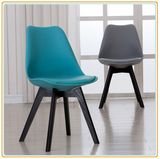 Modern Dining Chairs with PU Cover and Wooden Legs