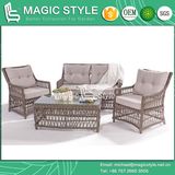 Rattan Furniture Open Weaving Sofa Set Garden Sofa Wicker Sofa 2-Seat Sofa Rattan Sofa (Magic Style)